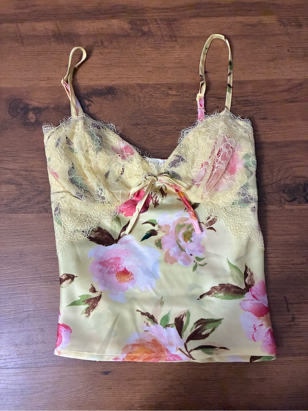 Yellow floral two piece set